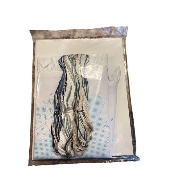 1992 Janlynn Printed Cat Kitten Cross Stitch Pillow New Old Stock - Picture 8 of 8